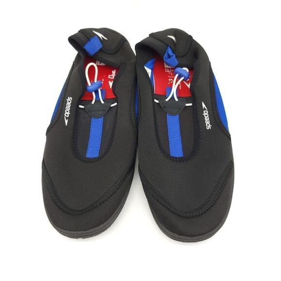 Speedo Shoes Mens Black Blue Water Shoes New Without Tags Size Large - Picture 3 of 11